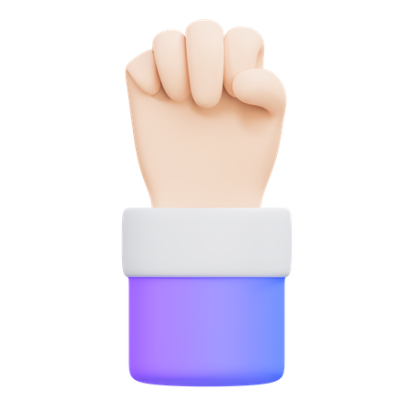 Fist Hand Gesture  3D Icon