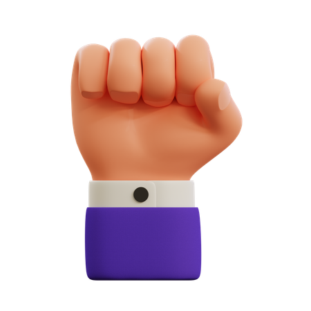Fist hand gesture  3D Icon