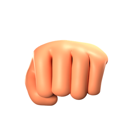 Fist hand gesture  3D Illustration