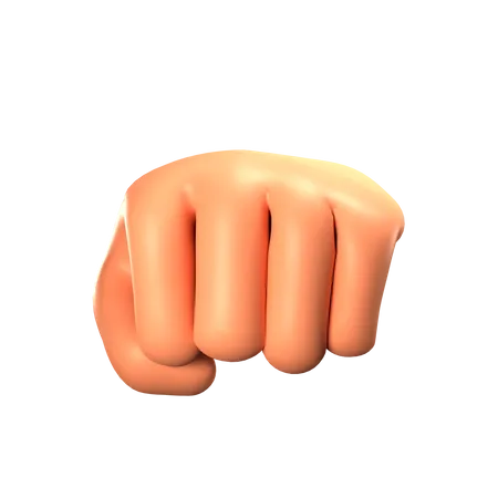 Fist hand gesture  3D Illustration