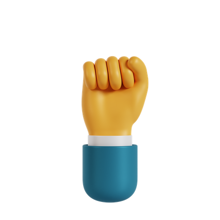 Fist Hand Gesture  3D Illustration