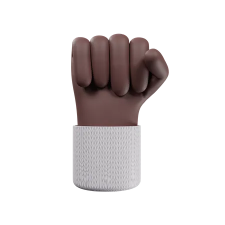 Fist hand gesture  3D Illustration