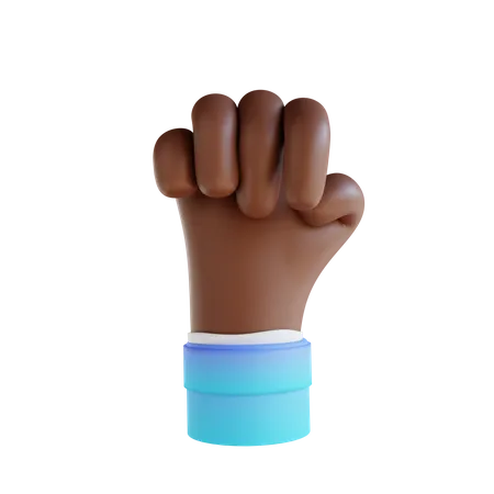 Fist hand gesture  3D Illustration