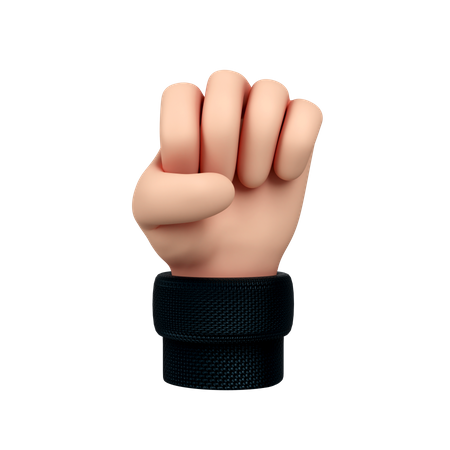 Fist hand gesture  3D Illustration