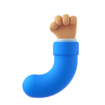 Fist hand gesture  3D Illustration