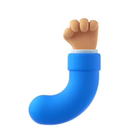 Fist hand gesture  3D Illustration