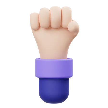 Fist Hand Gesture  3D Illustration