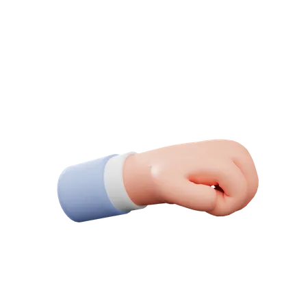 3 D Illustration Of Gesture Hand Clenching Fist 3D Illustration