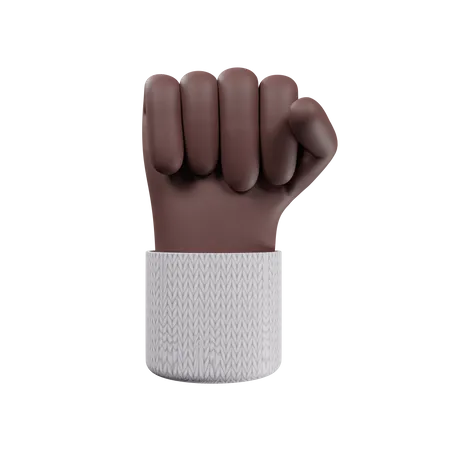 Hands Showing Fist 3D Illustration