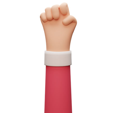 Fist Hand Gesture 3D Illustration