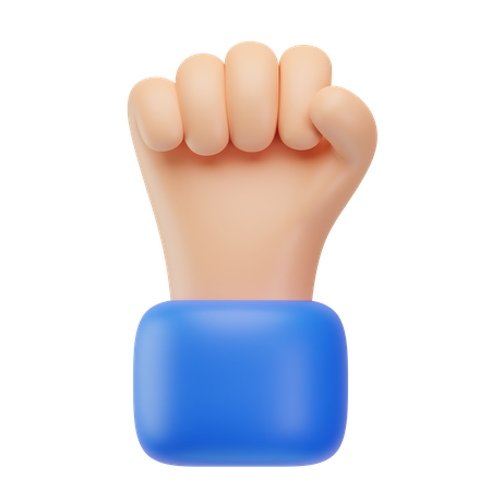 Fist Hand Gesture 3D Icon