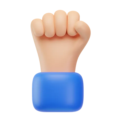 Fist Hand Gesture 3D Icon