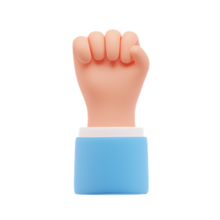 Fist hand gesture  3D Icon