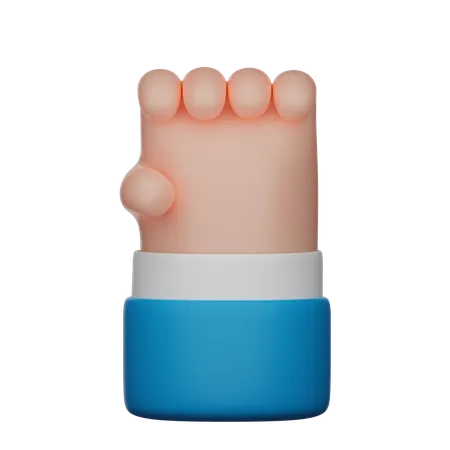 Fist Hand Gesture Sign  3D Icon