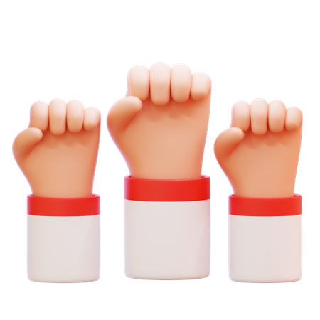 Fist Hands  3D Icon