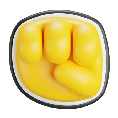 3 D Illustration With Hand Showing Fist Punch Gesture 3D Icon
