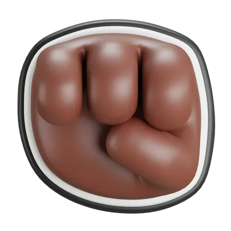 3 D Illustration With Hand Showing Fist Punch Gesture 3D Icon