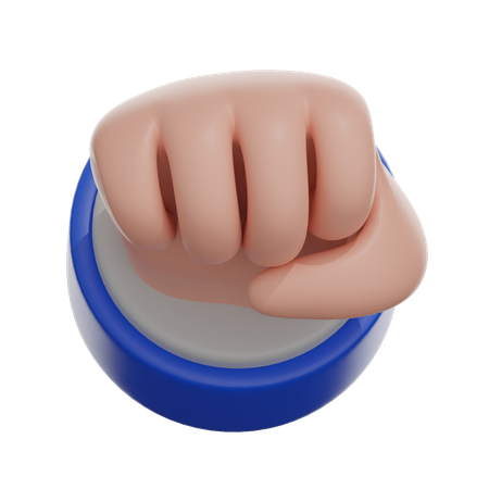 Fisted Hand Sign  3D Icon