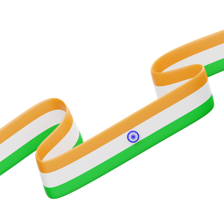 Fita de bandeira indiana  3D Icon