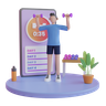 graphics of fitness app