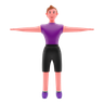 3d fitness boy illustration