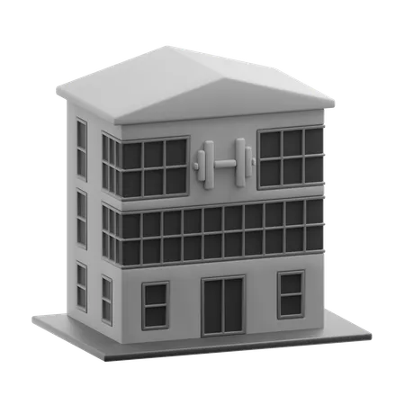 Fitness centre building  3D Icon