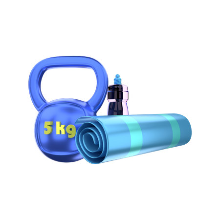 Fitness Equipment 3D Illustration