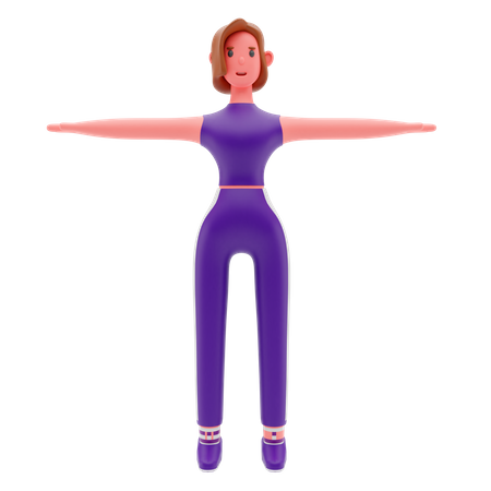 Femme de remise en forme  3D Illustration