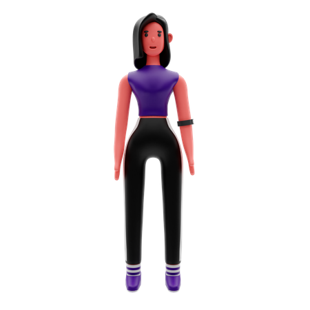 Fille de remise en forme  3D Illustration