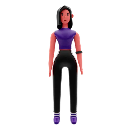 Fille de remise en forme  3D Illustration