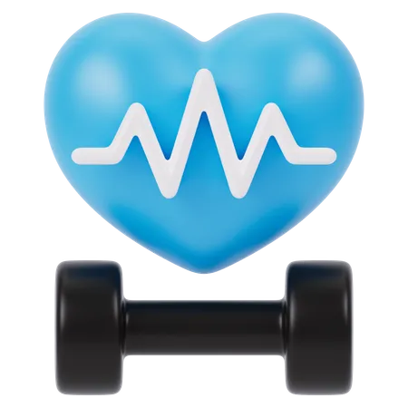 Ritmo cardíaco de fitness  3D Icon