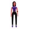 fitness girl emoji 3d