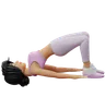 Fitness Girl Doing Bridge Pose