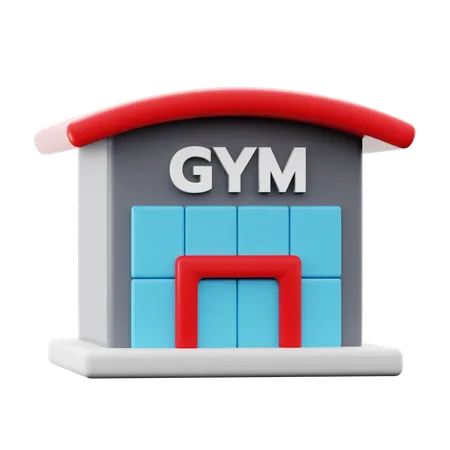 Fitness Gym Center Body Building Exercise Place 3 D Icon Illustration Render Design 3D Icon