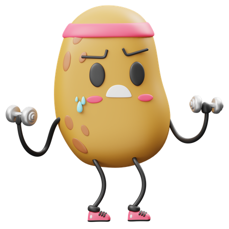 Fitness-Kartoffel  3D Icon