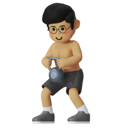 フィットネスケトルウェイト  3D Illustration