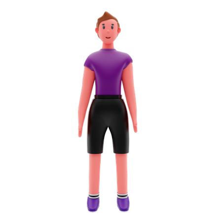 Fitness Man  3D Illustration