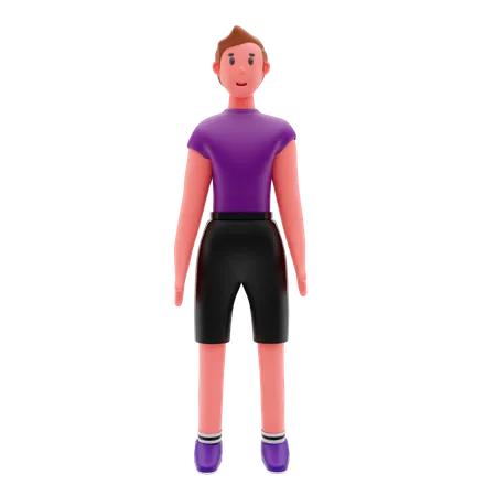 Fitness Man  3D Illustration
