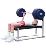 Fitness Man Doing Bench Press Exercise