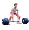 Fitness Man Doing Weight Lifting Exercise