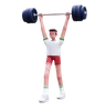 Fitness Man Doing Weight Lifting Exercise