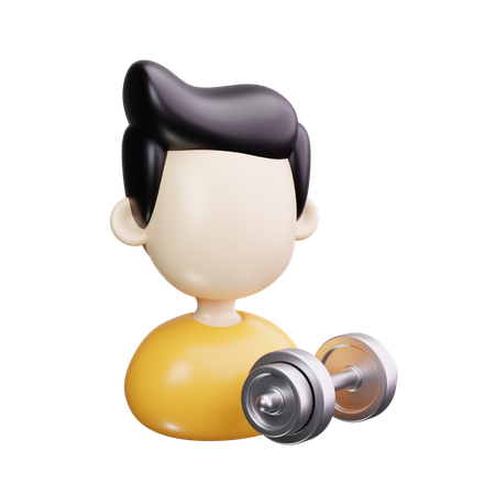 Fitness trainer  3D Icon