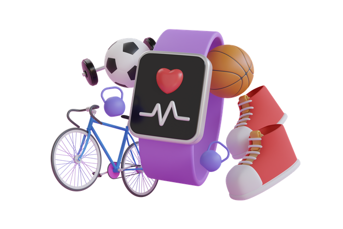 Fitness Watch  3D Illustration