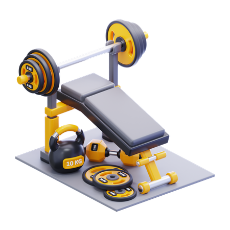 Fitnessraum  3D Icon