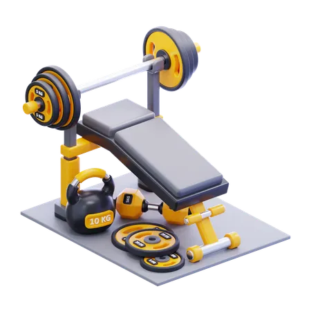 Fitnessraum  3D Icon