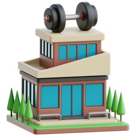 Fitnessstudio  3D Icon