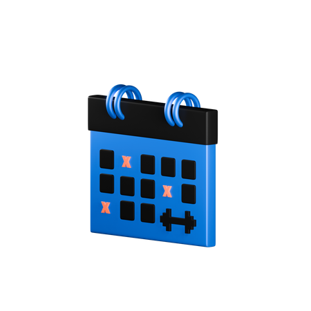 Fitnessstudio-Kalender  3D Icon