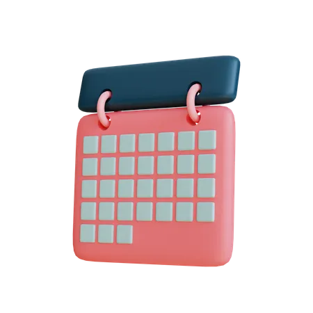 Fitnessstudio-Kalender  3D Illustration