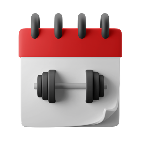 Fitnessstudio-Kalender  3D Icon