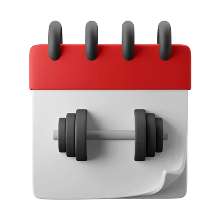 Fitnessstudio-Kalender  3D Icon